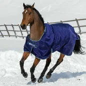 Derki dla konia - Bucas Derka padokowa 0g SMARTEX RAIN BIG NECK - blue - miniaturka - grafika 1