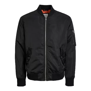 JACK & JONES Męska kurtka bomberka JJEOCEAN Bomber SN, czarna, L, czarny - Kurtki męskie - miniaturka - grafika 1