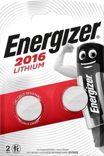 Energizer ENERGIZER BATERIE SPECJALISTYCZNA LITHIUM CR2016 2 SZTUKI 3V - Baterie i akcesoria - miniaturka - grafika 1