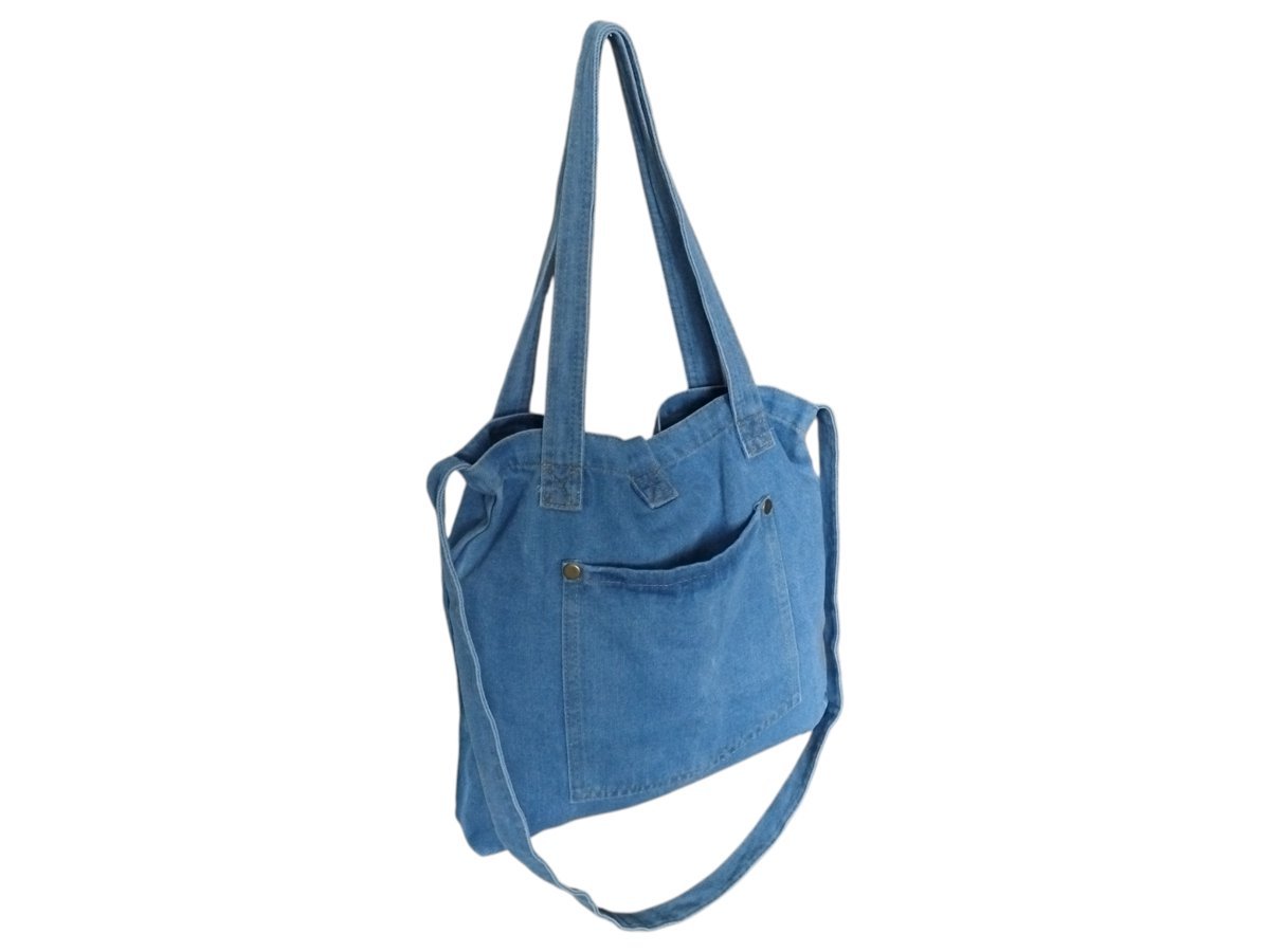 Torebka Damska Jeans, Worek Listonoszka Na Ramie Jeansowa Torba Materiałowa
