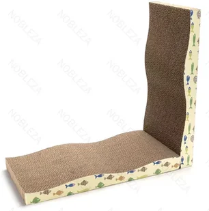 Podwójny drapak dla kota falowane legowisko z kocimiętką 44.5*21*7.2cm - Drapaki dla kotów - miniaturka - grafika 1