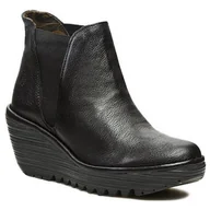 Botki damskie - Botki Fly London Yoss P500431000 Czarny - miniaturka - grafika 1