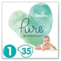 Pampers Pure Protect Newborn Rozmiar 1 2-5kg,35szt 8001841023120 Zamów do 16:00 wysyłka kurierem tego samego dnia! 8001841023120