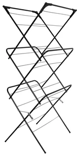 Pionowa czarna suszarka na pranie składana - P0-A98 - Suszarki na ubrania Pionowa czarna suszarka na pranie składana - P0-A98 - Suszarki na ubrania - miniaturka - grafika 1