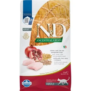 Karma dla kota FARMINA N&D Ancestral Grain Kurczak z granatem 300 g - Sucha karma dla kotów - miniaturka - grafika 1