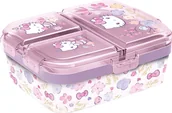 Zestawy naczyń dla dzieci - HELLO KITTY Pudełko Organizer Lunchbox 4 komory Śniadaniówka Pojemnik na Przekąski i Kanapki - miniaturka - grafika 1