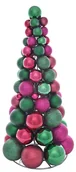 Bombki - Choinka z bombek zielono-różowa, 40 cm - miniaturka - grafika 1