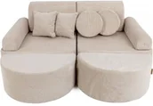 Fotele i pufy dla dzieci - Pocket Sofa Max Slimcord Ecru - MeowBaby - miniaturka - grafika 1