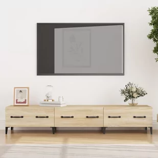 Lumarko Szafka pod TV, dąb sonoma, 150x34,5x30 cm - Szafki RTV - miniaturka - grafika 1