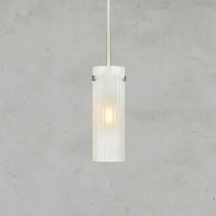 Markslöjd Żyrandol Tibia, wtyczka, biały/niklowy, Ø 7 cm Tibia, biały / opal, salon / jadalnia, szkło - Lampy sufitowe - miniaturka - grafika 1