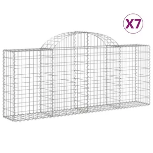 vidaXL Kosze gabionowe, 7 szt, 200x30x80/100 cm, galwanizowane żelazo - Ogrodzenia vidaXL Kosze gabionowe, 7 szt, 200x30x80/100 cm, galwanizowane żelazo - Ogrodzenia - miniaturka - grafika 3