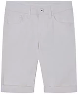 Spodenki damskie - Pepe Jeans Szorty chłopięce Becket Short, biały (Denim-tr0), 10 lat - miniaturka - grafika 1