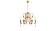 Lampy sufitowe - Lumina Deco Deco NOWOCZESNY ŻYRANDOL KRYSZTAŁOWY RIONELLA W9 LDP 8041-6+3 (S.GD) - miniaturka - grafika 1