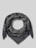 Apaszki i szaliki damskie - Chusta z modalu we wzór na całej powierzchni - miniaturka - grafika 1