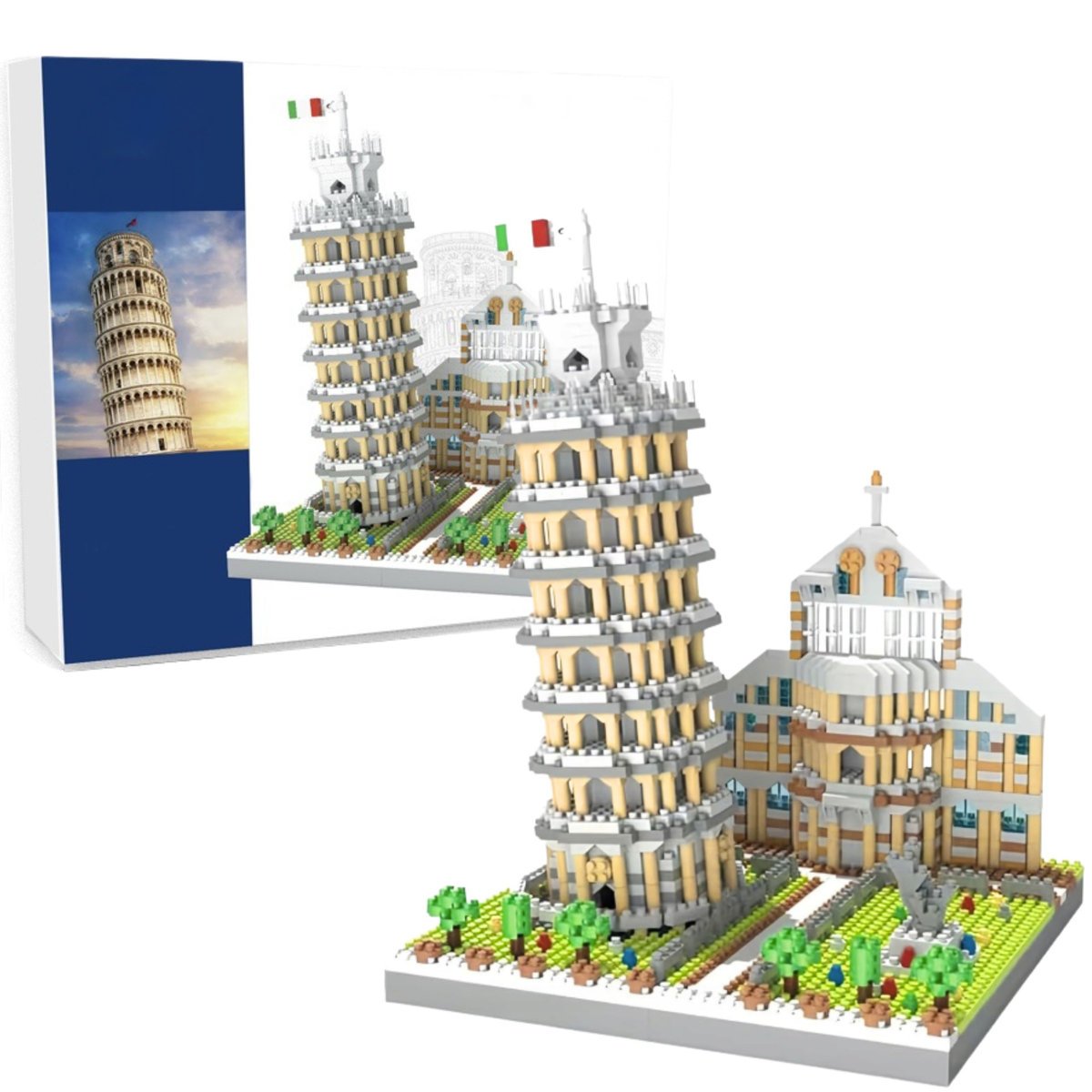 KLOCKI KONSTRUKCYJNE KRZYWA WIEŻA W PIZIE ARCHITEKTURA WŁOCHY MODEL 22 CM