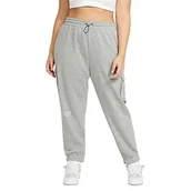 Spodnie rowerowe - Nike Damskie W Nsw Swsh Spodnie Ft Mr Pants Dk Grey Heather/(biały) L - miniaturka - grafika 1