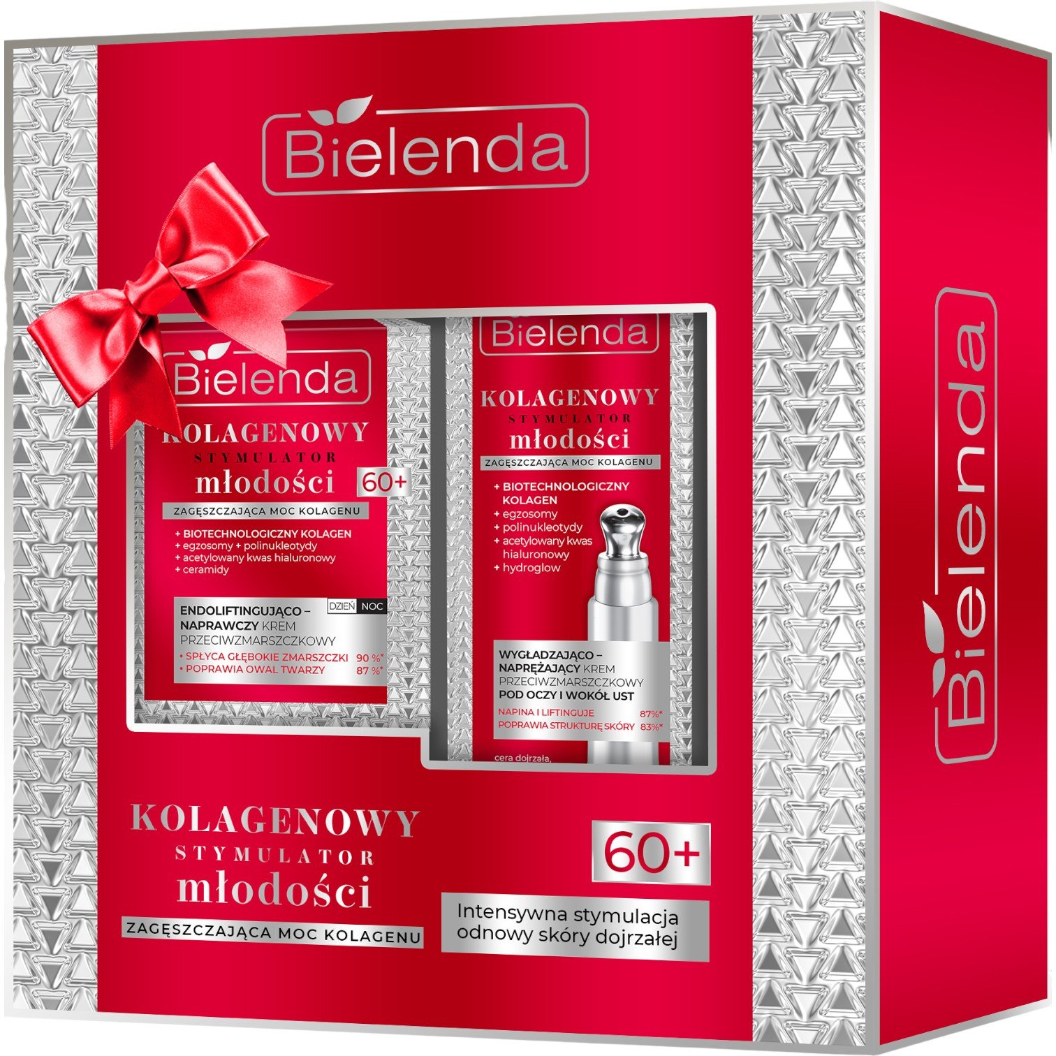 Bielenda zestaw Kolagenowy Stymulator Młodości 60+: Krem dzień/noc 50ml + Krem pod oczy 15ml