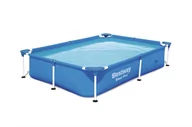 Baseny ogrodowe - Bestway 56401 Steel propool 221 x 150 x 43 cm, ramie stalowej Pool, niebieski - miniaturka - grafika 1