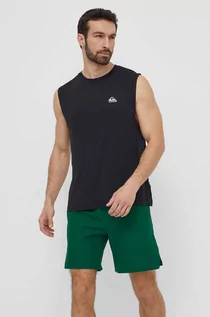 Koszulki męskie - Quiksilver t-shirt treningowy Lap Time kolor czarny - grafika 1