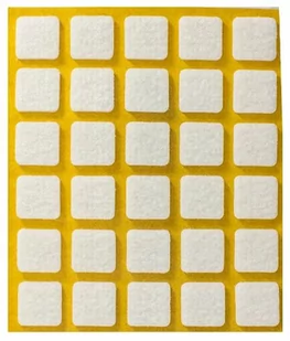 Podkładka filcowa samoprzylepna biała 15 x 15 30 sztuk ANDPOL - Meble modułowe i akcesoria - miniaturka - grafika 1