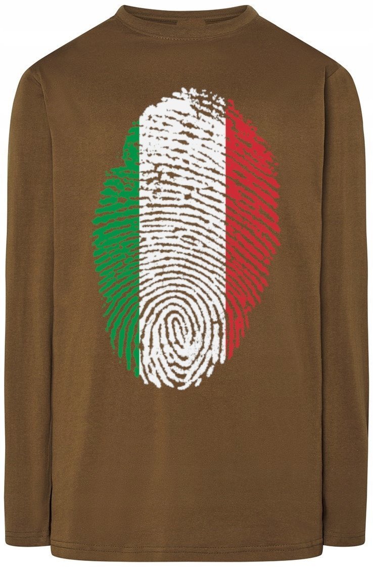 Włochy Flaga Odcisk Bluza Longsleeve Rozm.S
