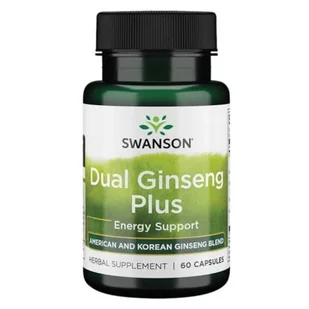 Swanson Health Products Swanson Dual Ginseng Plus 60 kapsułek - Układ nerwowy - miniaturka - grafika 1