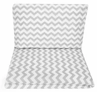 Pościel dla dzieci - POŚCIEL 135x100 DO ŁÓŻECZKA 140x70 POSZEWKI Z WYPEŁNIENIEM - Zygzak szary - miniaturka - grafika 1
