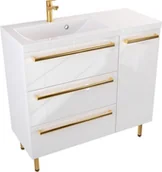 Szafki łazienkowe - Szafka Umywalkowa Stojąca ATHOS 90 cm L UZ - miniaturka - grafika 1