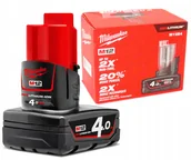 Ładowarki do elektronarzędzi - Milwaukee PROMO - AKUMULATOR 4,0 AH M12 B4 M12B4 - miniaturka - grafika 1