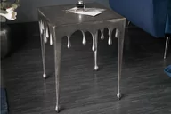 Ławy i stoliki kawowe - INVICTA stolik kawowy LIQUID LINE S 44 srebrny - metal 40641 - miniaturka - grafika 1