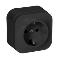 Gniazdka elektryczne - Gniazdo pojedyncze ToDo 2P+Z Schuko IP20, czarny - miniaturka - grafika 1