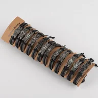 Bransolety męskie - bransoletka męska 12szt B-1059 - miniaturka - grafika 1