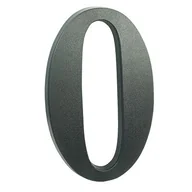 Akcesoria do drzwi - Cyfra 0, 19 cm tworzywo sztuczne czarna - miniaturka - grafika 1