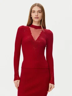 Guess Sweter W5RR15 Z2Y50 Czerwony Regular Fit - Swetry damskie - miniaturka - grafika 1