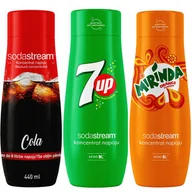 Syropy i koncentraty owocowe - Sodastream Koncentrat zestaw Cola 7UP Mirinda - miniaturka - grafika 1