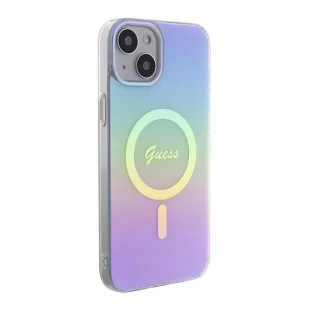 Etui Guess IML Iridescent MagSafe do iPhone 15 Plus - fioletowe - Etui i futerały do telefonów - miniaturka - grafika 4