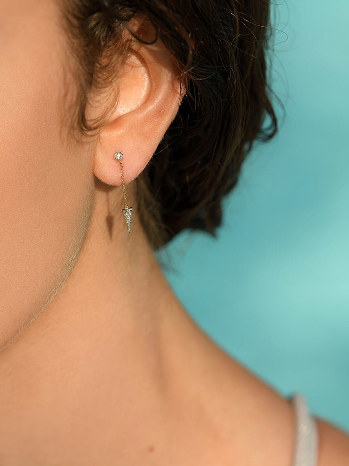 maison héritage PARIS Złote kolczyki-wkrętki 