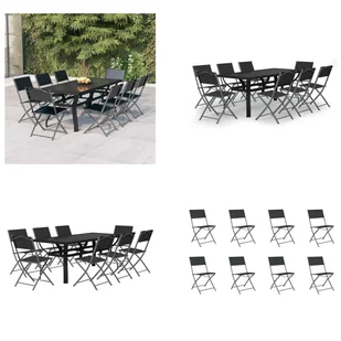 vidaXL 9-częściowy ogrodowy zestaw jadalniany w kolorze szarym i czarnym - ogrodowy zestaw jadalniany - ogrodowy zestaw jadalniany - tarasowy zestaw jadalniany - zewnętrzny zestaw jadalniany - Meble ogrodowe vidaXL 9-częściowy ogrodowy zestaw jadalniany w kolorze szarym i czarnym - ogrodowy zestaw jadalniany - ogrodowy zestaw jadalniany - tarasowy zestaw jadalniany - zewnętrzny zestaw jadalniany - Meble ogrodowe - miniaturka - grafika 1