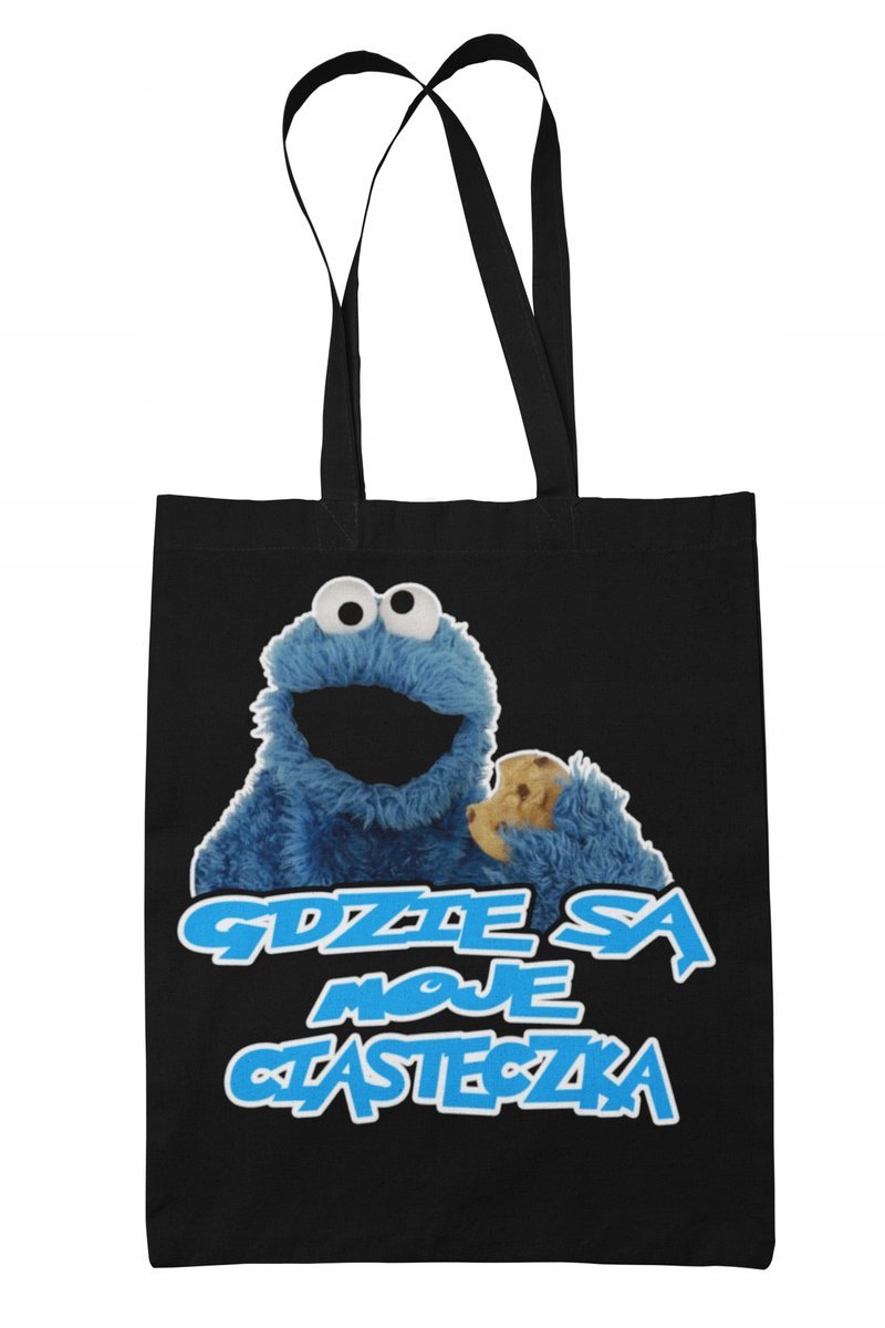 Torba Shopper-Eko-Na Ramie-Ciasteczkow Potwór-Napi