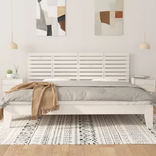 Wezgłowie łóżka, białe, 206x3x63 cm, lite drewno sosnowe Lumarko! - Inne meble do sypialni - miniaturka - grafika 4