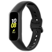 Akcesoria do smartwatchy - Pasek opaska silikonowa Vanfone do Samsung Galaxy Fit 2 SM-R220, czarny - miniaturka - grafika 1
