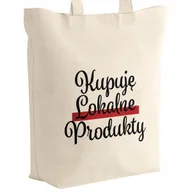 Torby i wózki na zakupy - Torba bawełniana z dnem na zakupy 42x38x10 Kupuję Lokalne Produkty - miniaturka - grafika 1