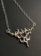 Naszyjniki - Organiczny Naszyjnik srebrny - miniaturka - grafika 1