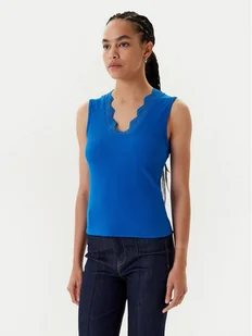 Morgan Top 251-DADILO Niebieski Slim Fit - Koszulki i topy damskie - miniaturka - grafika 1