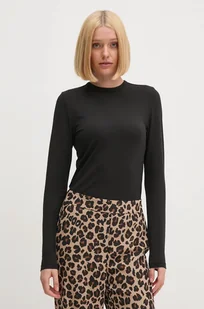 Calvin Klein longsleeve damski kolor czarny K20K207745 - Bluzki damskie - miniaturka - grafika 1
