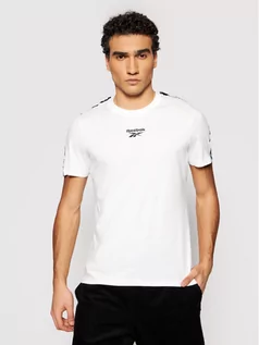 Koszulki męskie - Reebok T-Shirt Training Essentials Tape GQ4206 Biały Regular Fit - grafika 1
