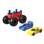 Samochody i pojazdy dla dzieci - Hot Wheels, Monster Trucks pojazd Monster Maker, czerwony - miniaturka - grafika 1