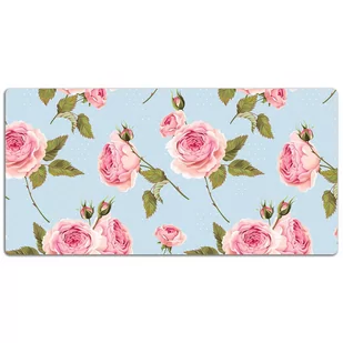 Mata ochronna z nadrukiem Róże z liśćmi 120x60 cm, Dywanomat - Obrusy i serwetki - miniaturka - grafika 1