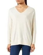 Swetry damskie - ONLY Damski sweter z dzianiny Onlely L/S luźny dekolt w serek Pull KNT Noos, Whitecap Gray/Detail:w. Melange, XXL - miniaturka - grafika 1