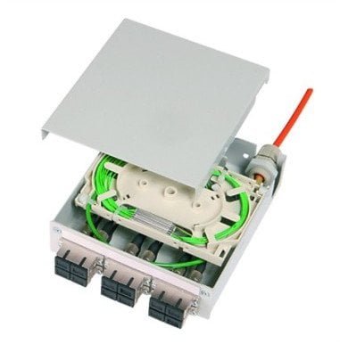 TELEGRTNER FO-Di DinR distr 6 LCD OM2 PT, pigtaile OM2, 12x G50/125 OM2, LC 21.17.0709